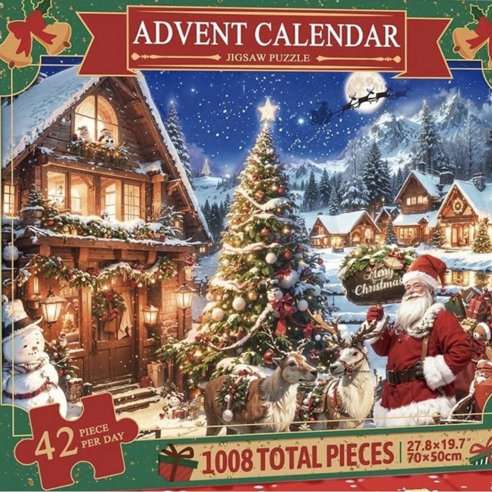 Jigsaw Puzzle Advent Calendar Merry Christmas 1008 piece